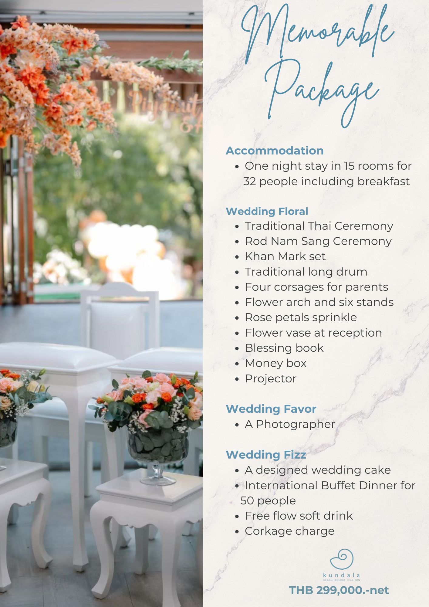 Memorable Wedding package