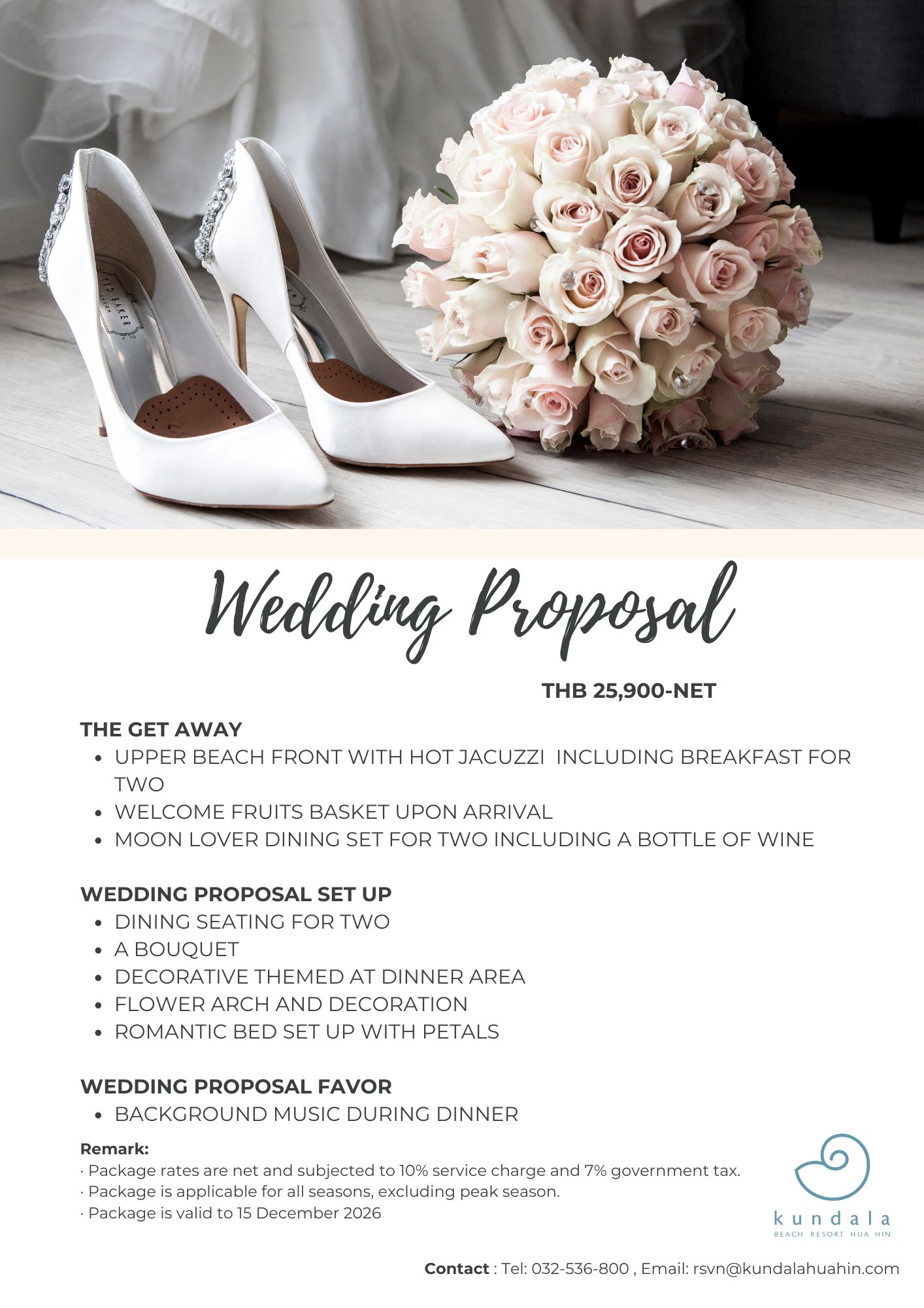 Wedding proposal package